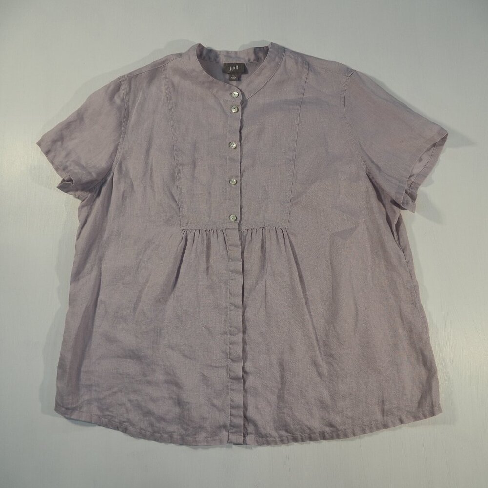 J. Jill Lavender Short Sleeve Tunic Top